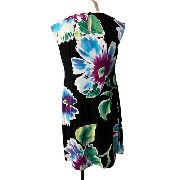 London Times Dress 8 Colorful Stretch Career Church Lightweight Washable - Picture 3 of 7